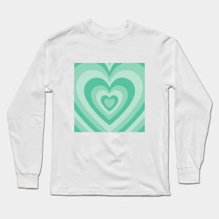 mint retro heart Long Sleeve T-Shirt